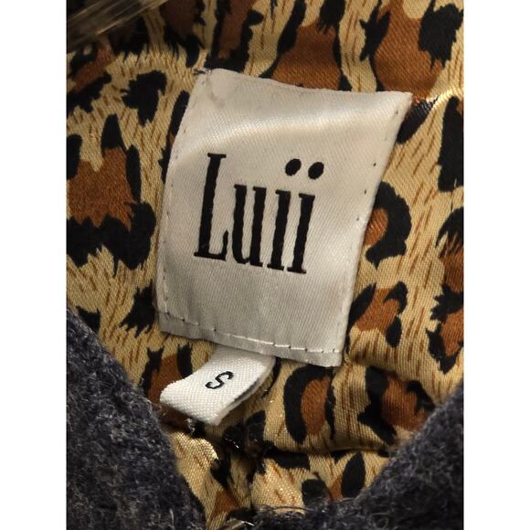 Anthropologie Luii Wool Zip Front Jacket in Dark Gray New Size Small - Picture 7 of 8